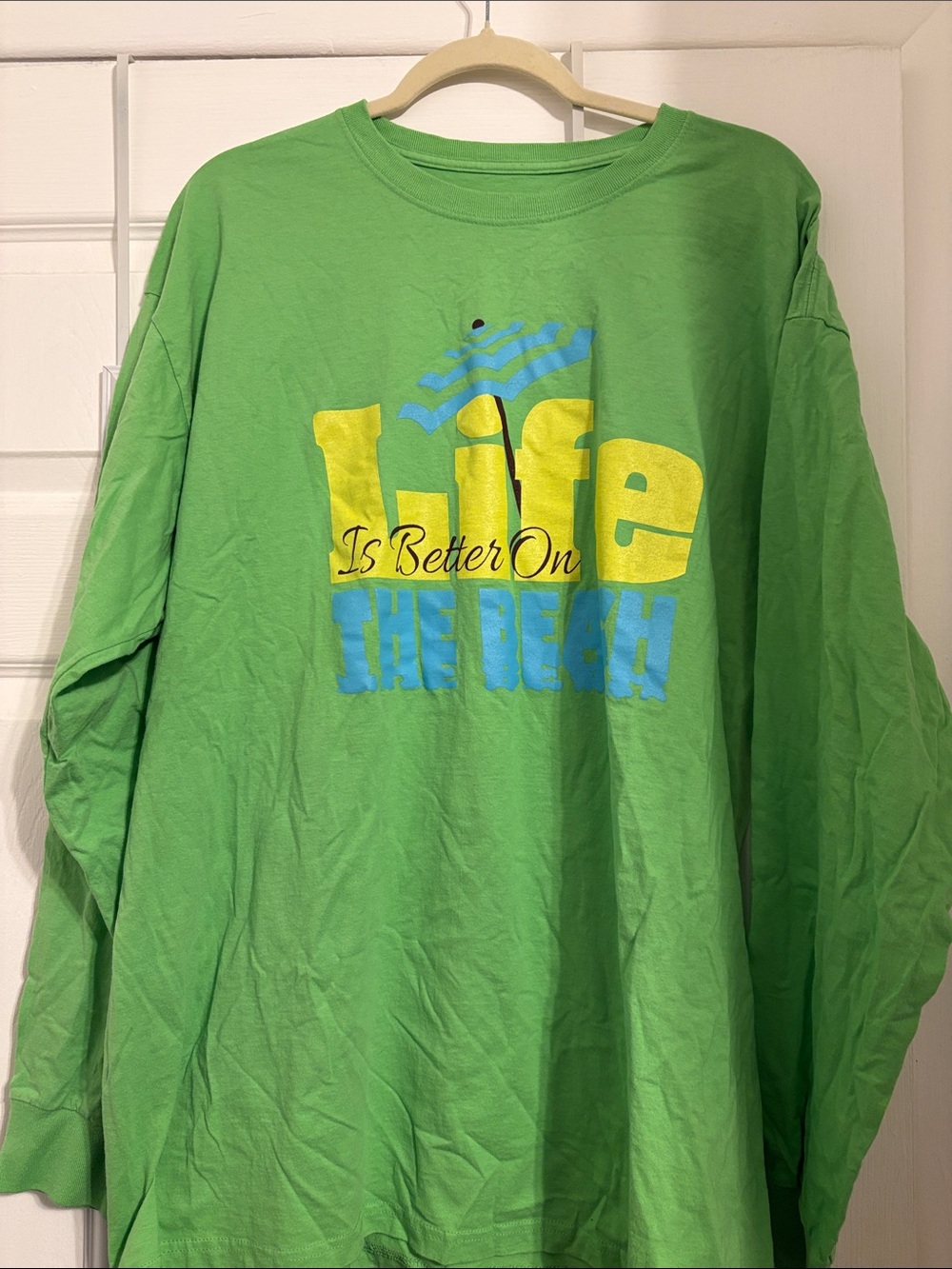 Life Is Better On The Beach Long Sleeve Shirt size 2X Pit to Pit 25 L 30 inches